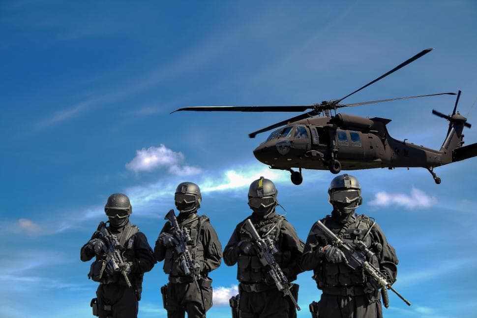 SWAT team in action